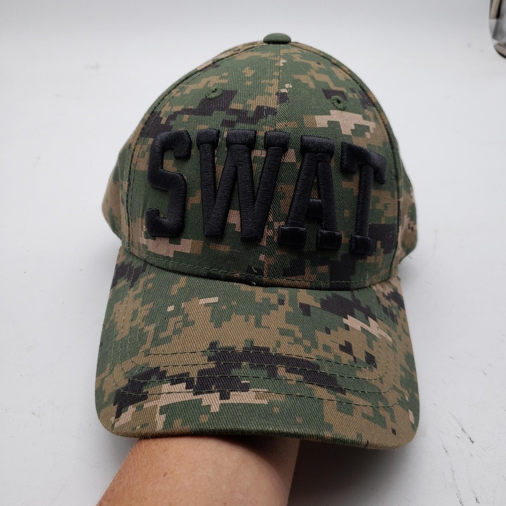 Rapid Dominance SWAT Hat Cap Strap Back Digital Camo Mens One Size Army Twill